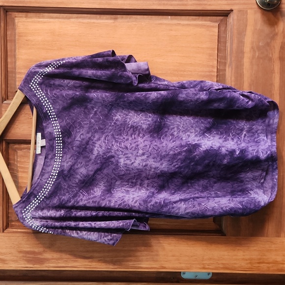 Purple Rhinestone roz&ALI top - Picture 1 of 11